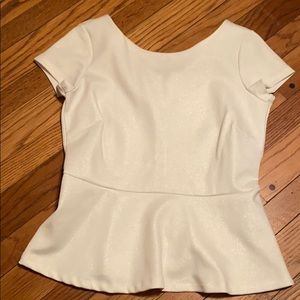 Ivory sparkle peplum top